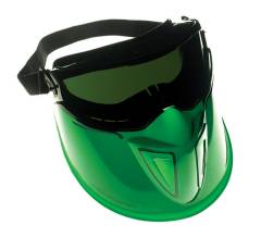 V90 Green Faceshield W/ Goggles