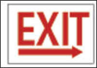 Exit Sign W/right Arrow 10X14"