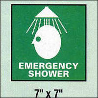 Emergency Shower Sign 7x7