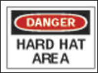 Danger Hard Hat Area 10x14