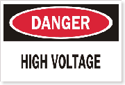 Vinyl Danger High Voltage 10x14"