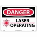 Laser Operating W/ Symbol Sign 10x14
