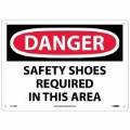 Danger Safety Shoes Requried 10x14"