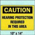 Caution Hearing Protection 10x14