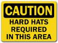 Caution Hard Hat Area 10x14