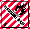4"x 4" Flammable Solid Label