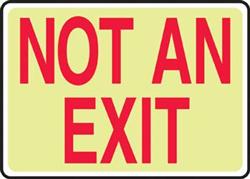 Not An Exit Sign 7" X 10" Plastic