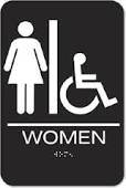 Restroom Women W/ Handicap & Braille