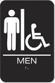 Restroom Men W/ Handicap & Braille