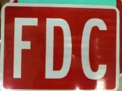 Fdc Sign Red On Wh