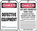 Danger Defective Equipment Tag - 5pk