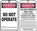 Danger Do Not Operate Tag - 5/pk
