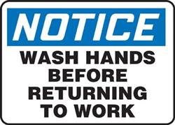 Notice Wash Hands - Vinyl Sign