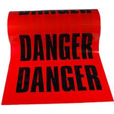 Tear-off Red Warning Flag