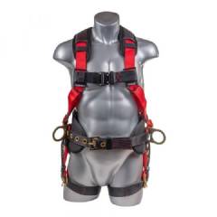 Red Top 3 D Ring Belted  Harness