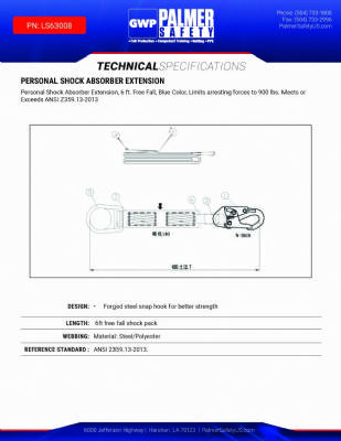 PERSONAL SHOCK ABSORBER EXTENSION LANYARD #2