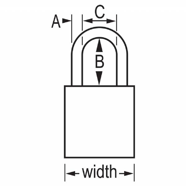 AMERICAN LOCK ALUMINUM PADLOCK - 1" SHACKLE, PURPLE #2