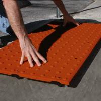 Alertcast Detectable Warnings Mat for Wet Concrete