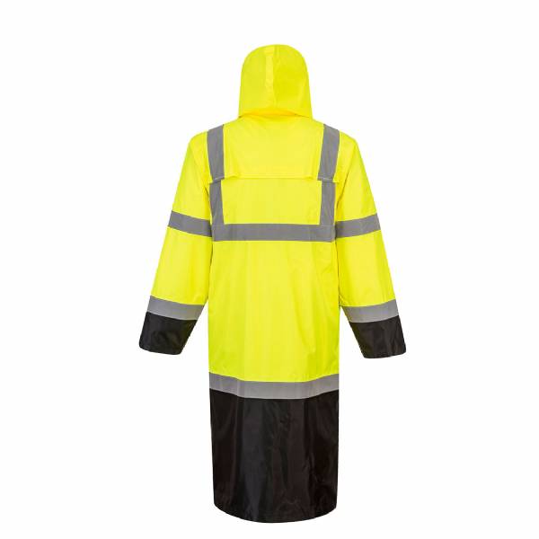 ANSI Class 3 48" Raincoat w/ Black Bottom #2