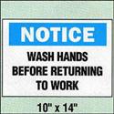 Notice Wash Hands