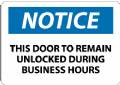 This Door Unlocked Business Hour Sign 10x14"