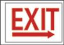 Exit Sign W/right Arrow 10X14"