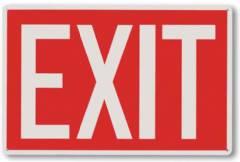 Exit Sign (white On Red) 10X14"