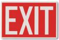 Exit Sign (white On Red) 10X14"