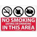 No Smoking Eating Or Drinking In This Area 10X14