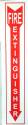 Fire Extinguisher Arrow Weatherproof Vinyl Label 4x18"