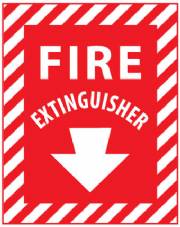 Fire Extinguisher /w Arrow Sign