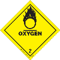 Dot Shipping Label, Oxygen 2 4x4" Decal