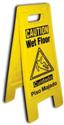 18 Caution Wet Floor Tent Sign
