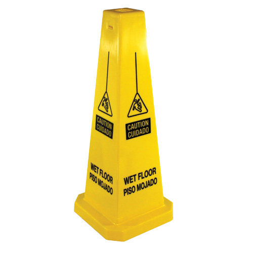 36" Lambas Yellow Wet Floor Cone