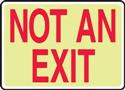 Glow In Dark Not An Exit Decal
