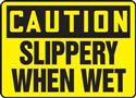 Caution Slippery When Wet -  Sign