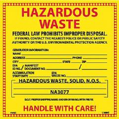 Hazardous Waste Sticker Roll - Labels