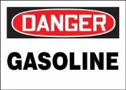 Danger Gasoline Plastic Sign 10x14"