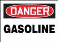 Danger Gasoline Plastic Sign 10x14"