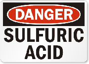 Danger Sulfuric Acid Sign