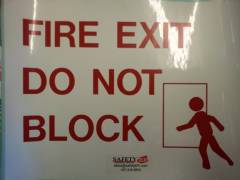 Fire Exit Do Not Block Decals