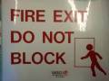 Fire Exit Do Not Block Decals
