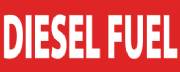 Diesel Fuel Laminated Decal 2x5"