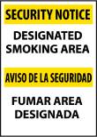 Designated Smoking Area Sign