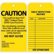 Scaffolding Caution Ylw Tags