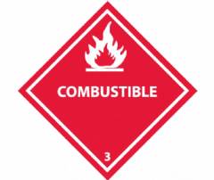 11x11" Combustible Placard