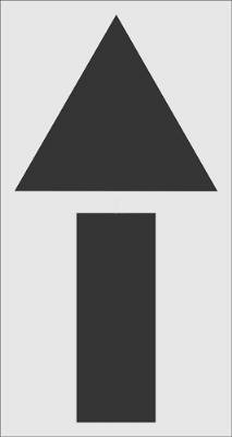 Straight Arrow Stencil 42"
