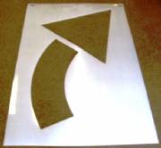 Curved Arrow Stencil