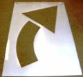 Curved Arrow Stencil