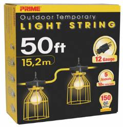 U-ground Light String W/ Metal Cages 50ft